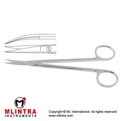 Kelly Dissecting Scissor / Opreating Scissor Curved Stainless Steel, 16 cm - 6 1/4"